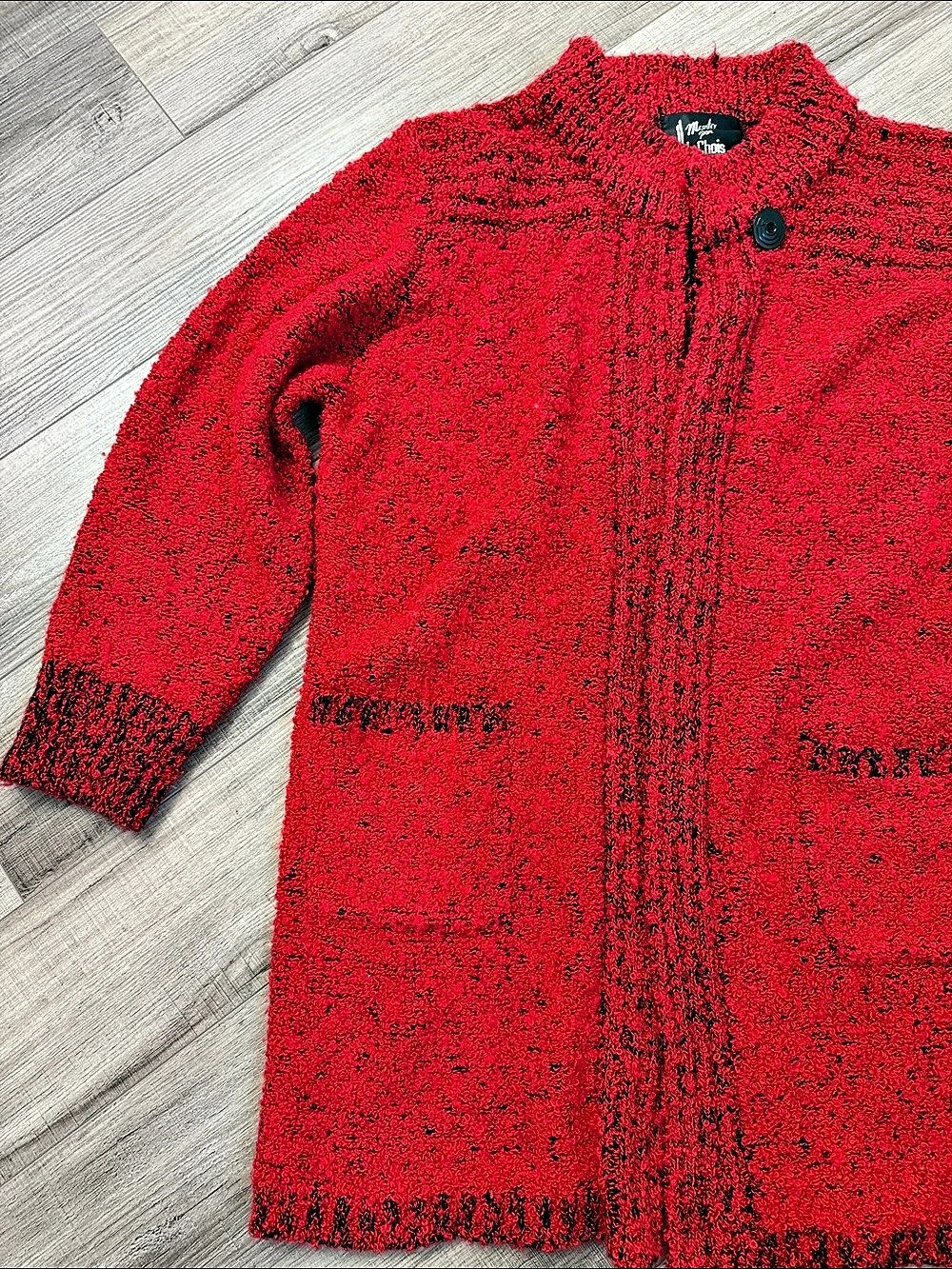 Red Wool Cardigan - Picture 2 of 3